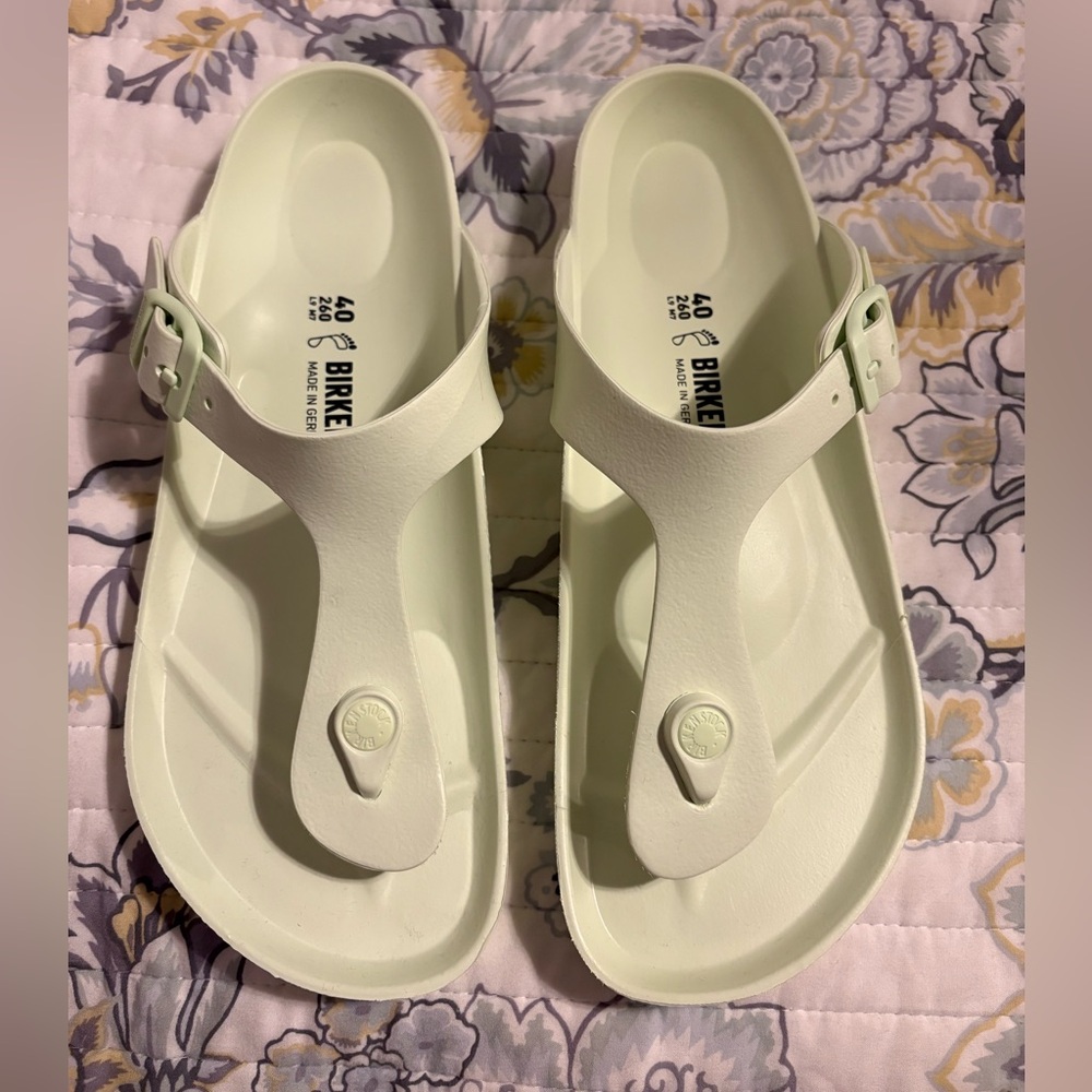 Birkenstock Light Green Size 40 Thong Sandals